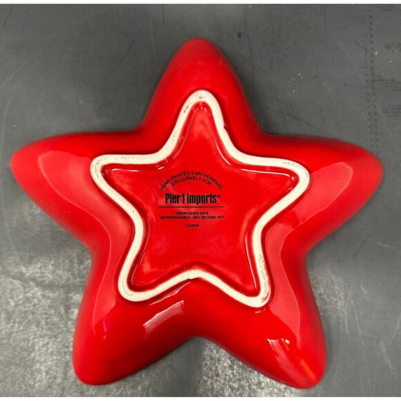 3 PIER 1 STAR SHAPED NESTING SERVING BOWLS Red White Blue Patriotic July 4th HTF - Picture 6 of 15